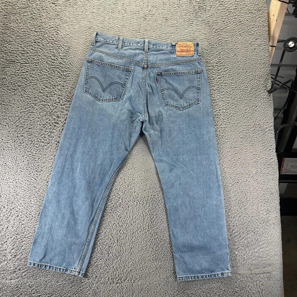 Vintage Levi's 505 Jeans Mens 38x29 Blue Cotton Denim Straight Faded Workwear